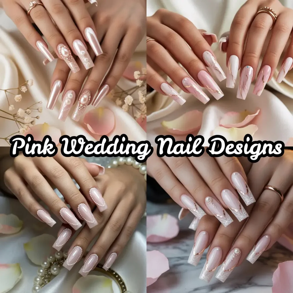 Pink Wedding Nail Designs