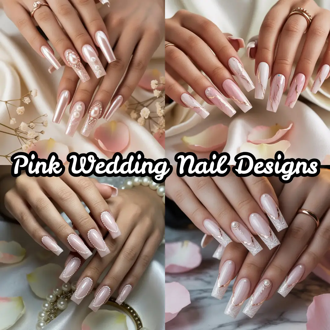 Pink Wedding Nail Designs