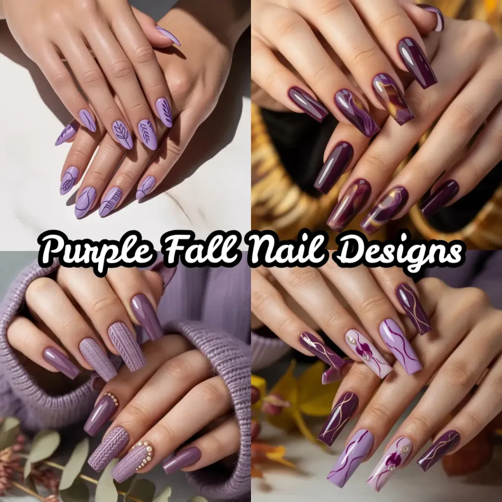 Purple Fall Nail Designs