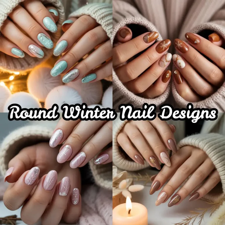 Round Winter Nail Designs