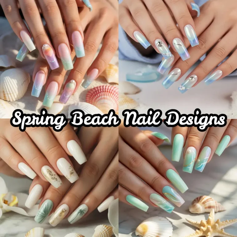 Spring Beach Nail Designs