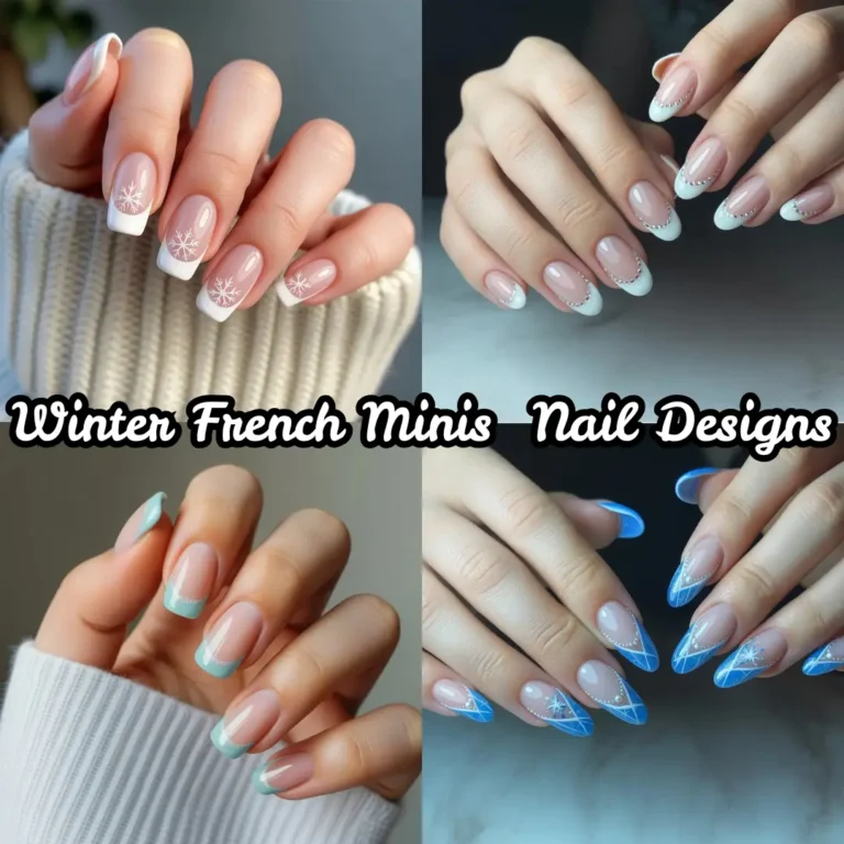 Winter French Minis Nail Designs